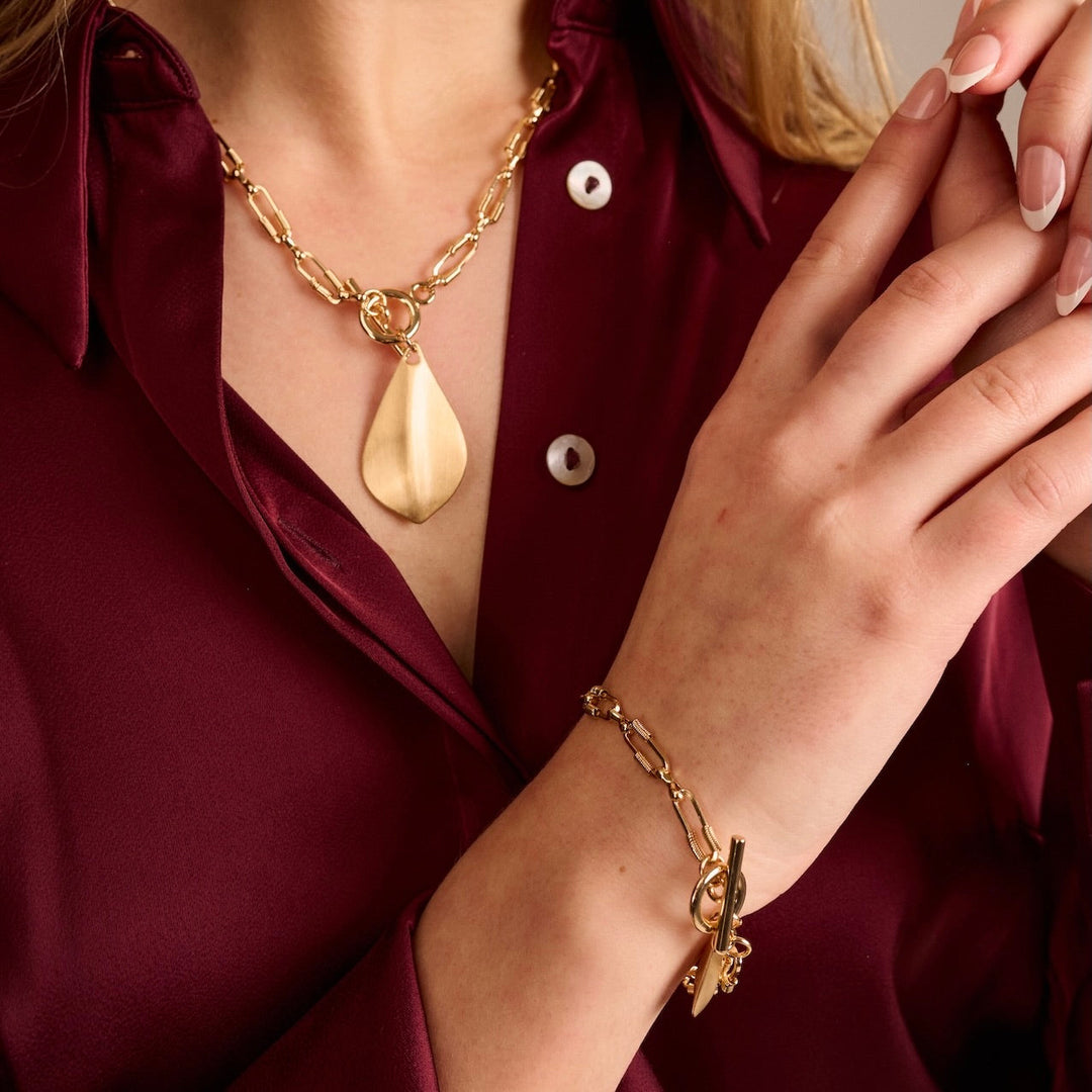 Mia Tui Jewellery Teardrop Pendant Chain Necklace