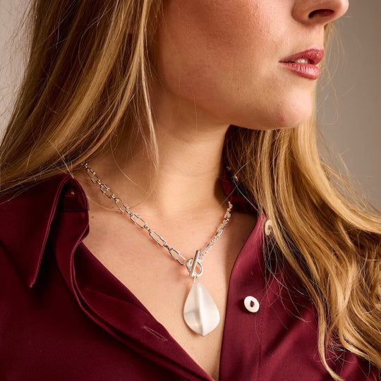 Mia Tui Jewellery Teardrop Pendant Chain Necklace