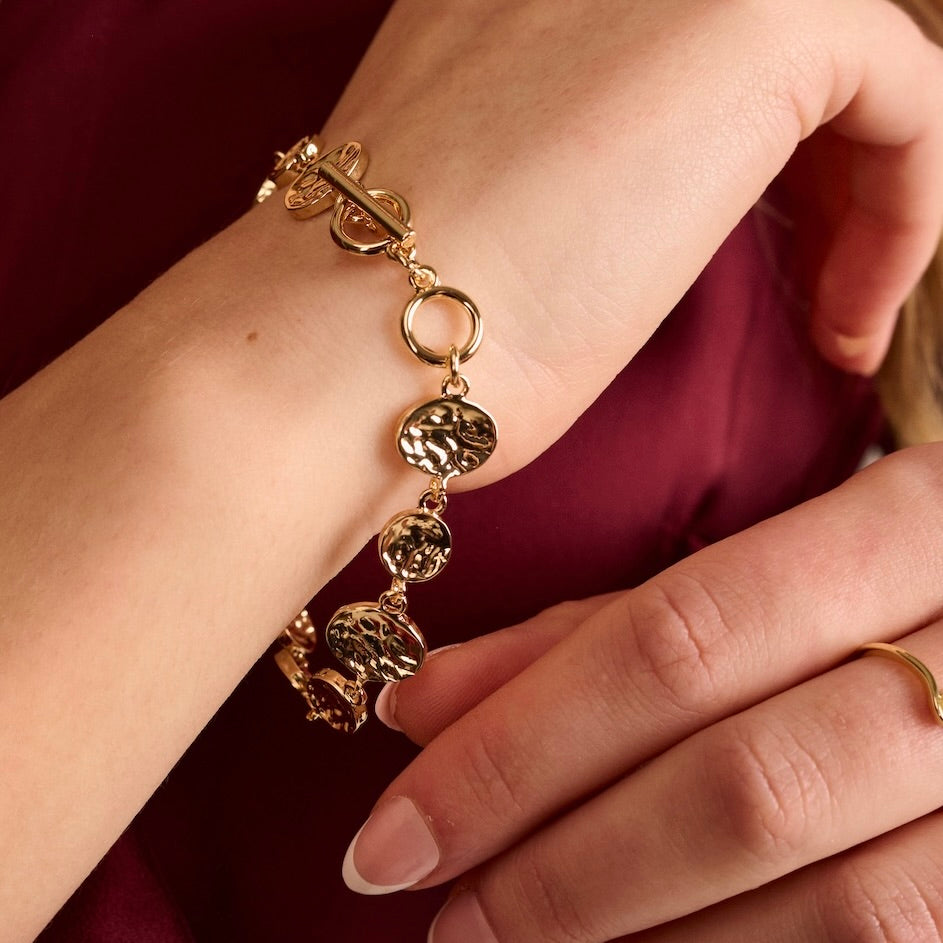 Mia Tui Jewellery Textured Disc Bracelet