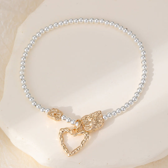 Mia Tui Jewellery Textured Heart Charm Bracelet 💖