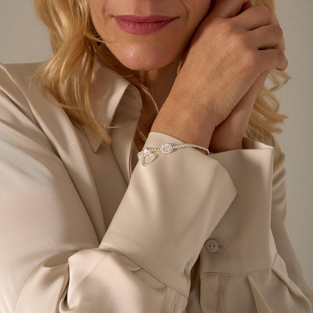 Mia Tui Jewellery Textured Heart Charm Bracelet