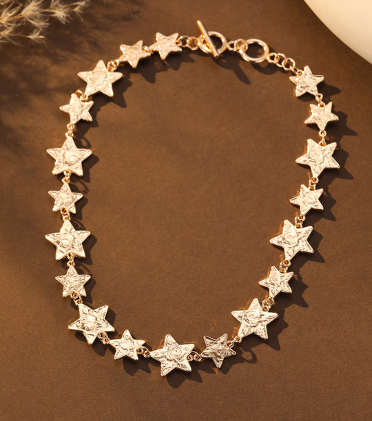 Mia Tui Jewellery Textured Star Necklace