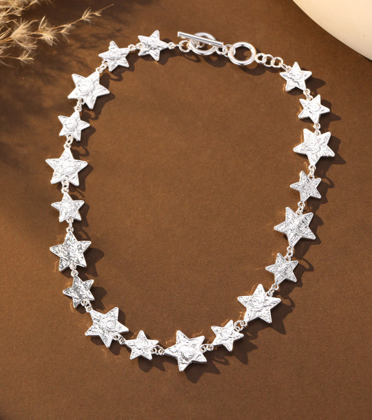 Mia Tui Jewellery Textured Star Necklace