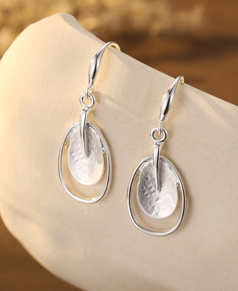 Mia Tui Jewellery Textured Teardrop Drop Earrings