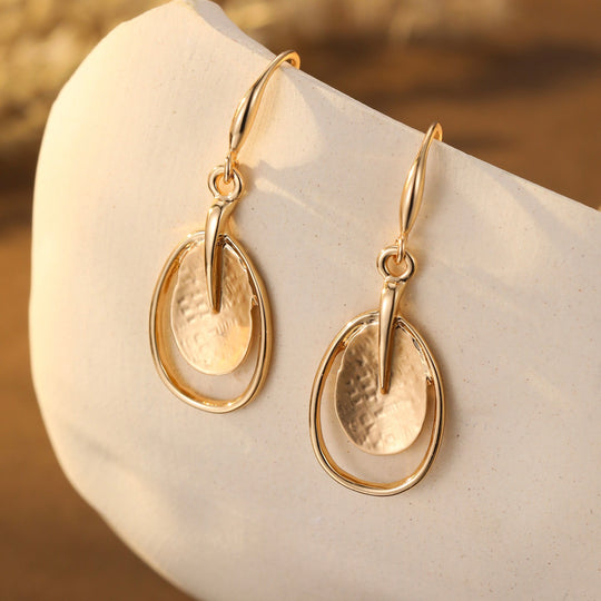 Mia Tui Jewellery Textured Teardrop Drop Earrings