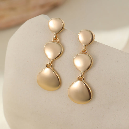 Mia Tui Jewellery Triple Teardrop Drop Earrings
