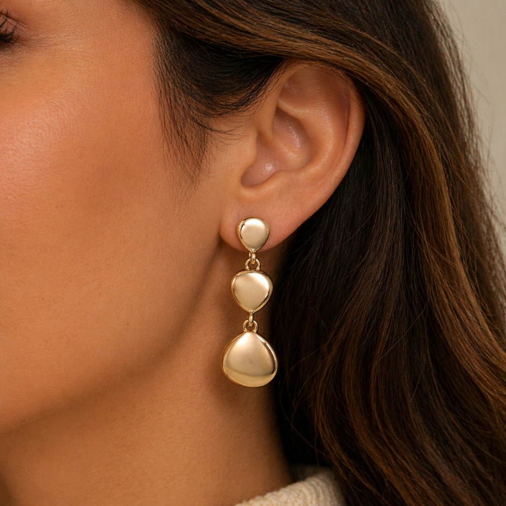 Mia Tui Jewellery Triple Teardrop Drop Earrings