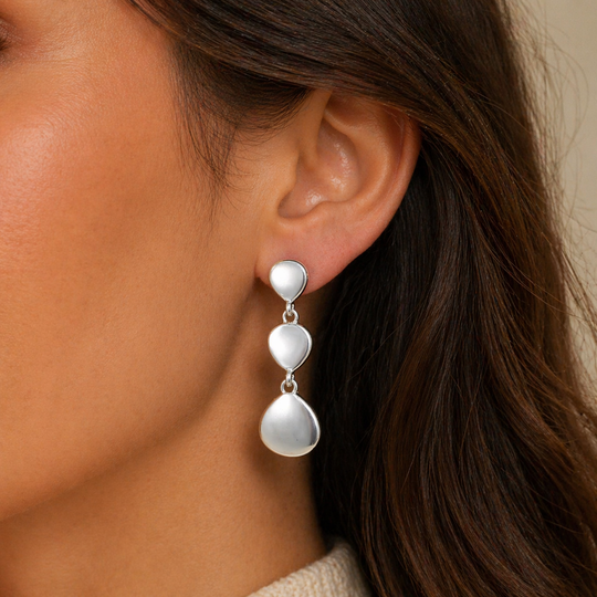Mia Tui Jewellery Triple Teardrop Drop Earrings