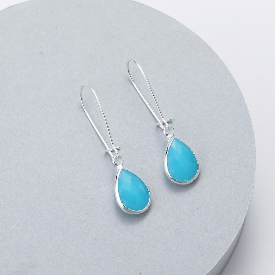 Mia Tui Jewellery Turquoise Teardrop Drop Earrings