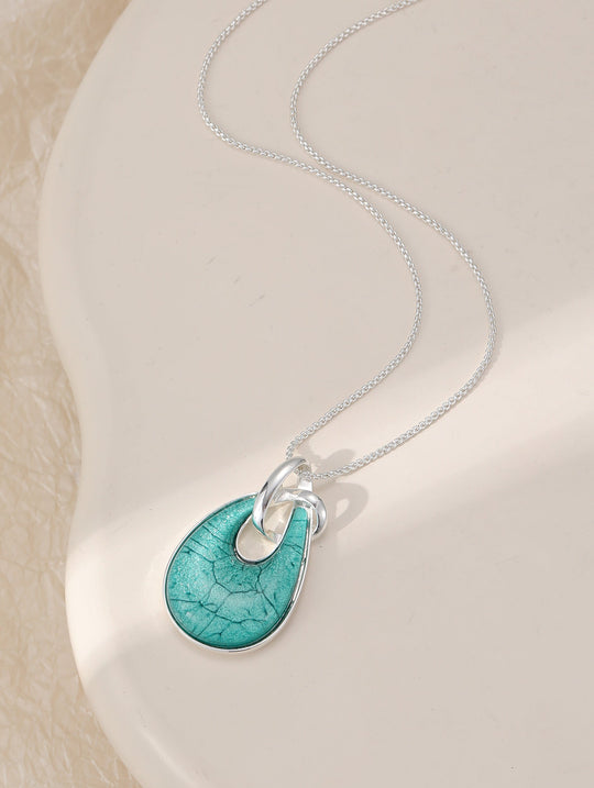 Mia Tui Jewellery Turquoise Teardrop Pendant Necklace 💙✨