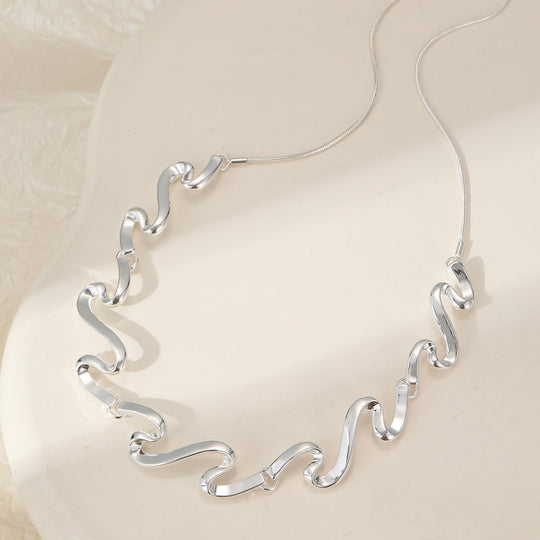 Mia Tui Jewellery Wave Link Drop Earrings