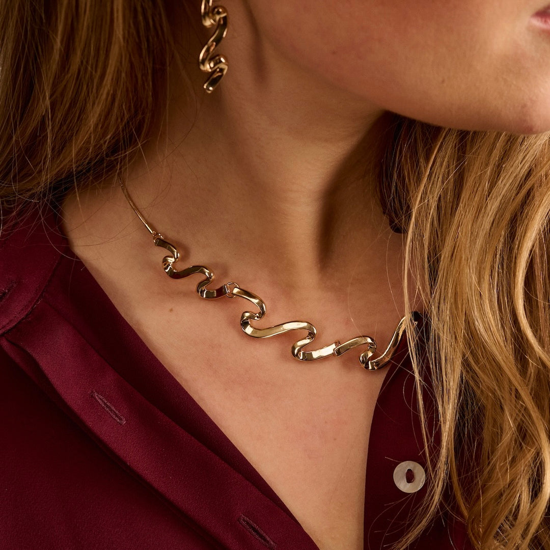 Mia Tui Jewellery Wave Link Necklace