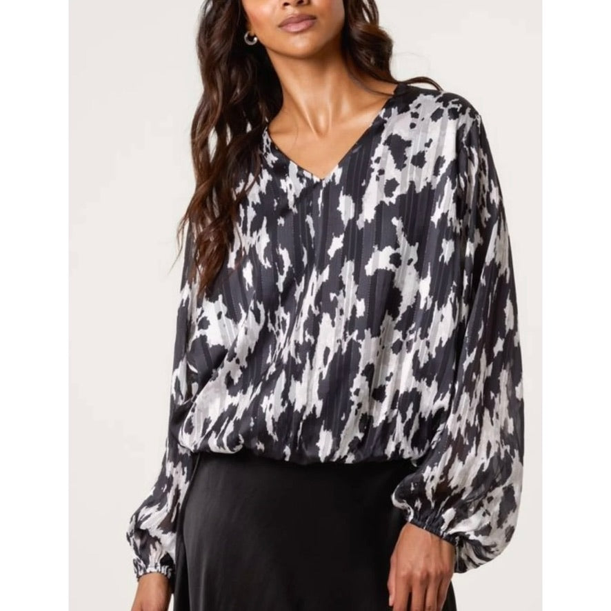 Mia Tui Monochrome Abstract Print Blouse