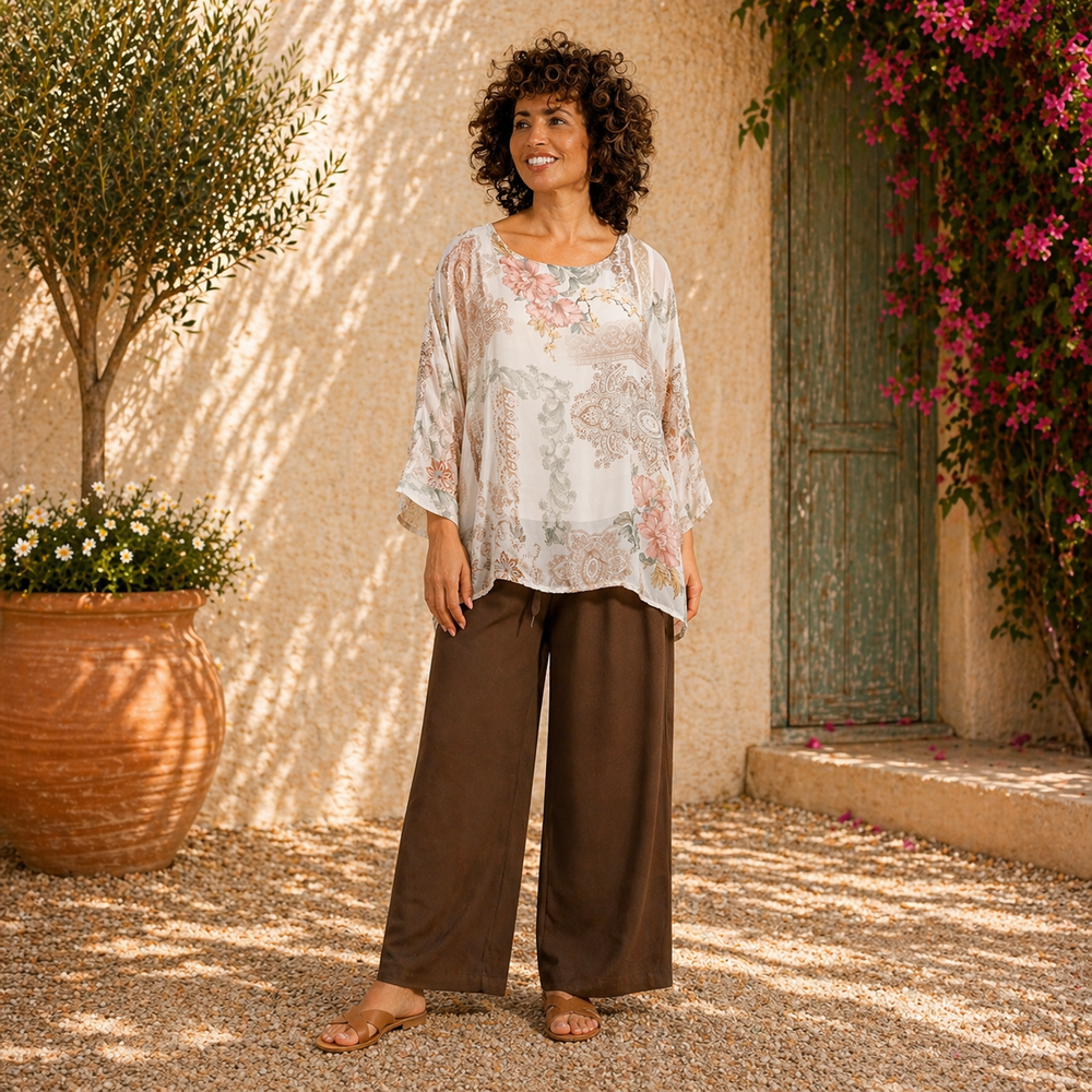 Mia Tui Paisley Print Batwing Top