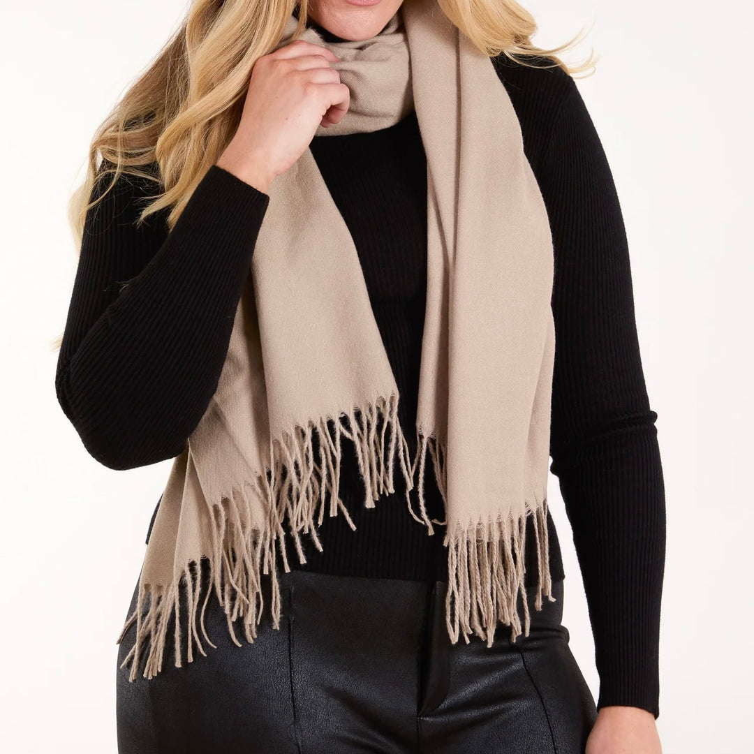 Mia Tui Plain Tassel Edge Scarf 🧣✨