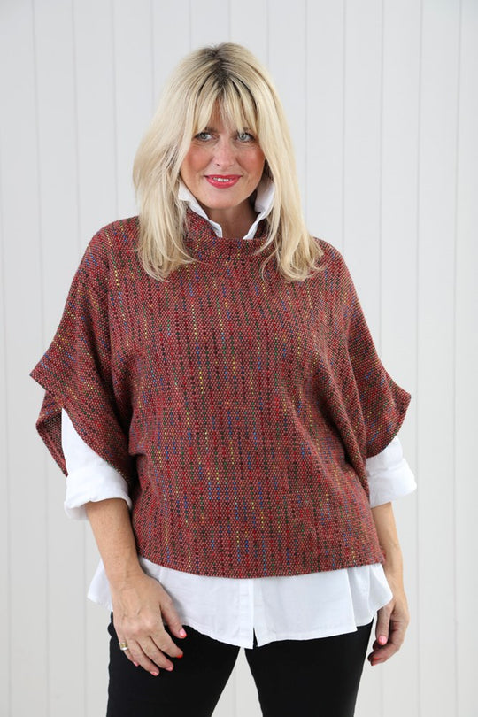 Mia Tui Soft Knit Fleck Poncho Jumper 🧶✨