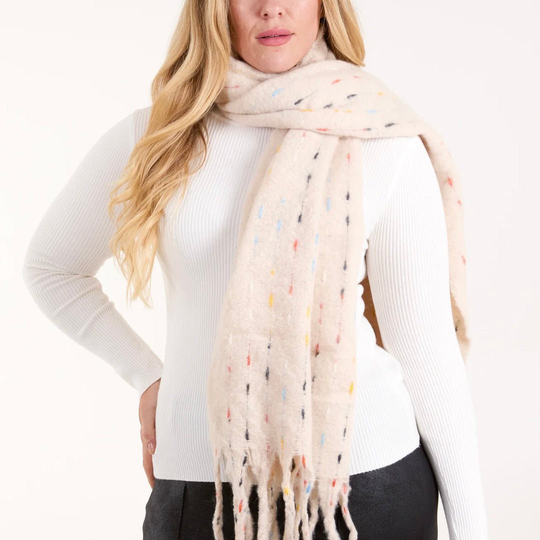 Mia Tui Speckled Tassel Edge Scarf 🧣✨